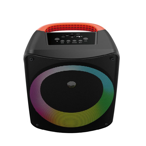 Parlante S2 Bluetooth | 10W, Bocina 6", USB/SD/FM/AUX + Entrada para Micrófono | Sonido Potente Portátil (30cm)