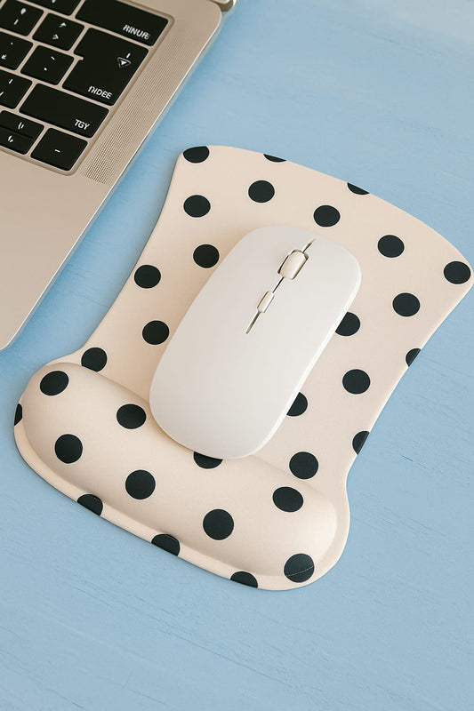 🌸 Pad Mouse Ergonómico con Soporte para Muñeca – Diseño Floral Elegante 🦋