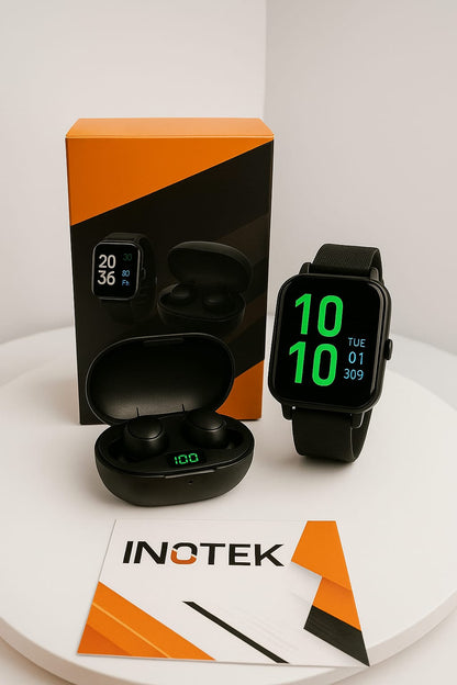 Reloj Smartwatch + Audífonos Inalámbricos, 2 en 1 - Combo inteligente