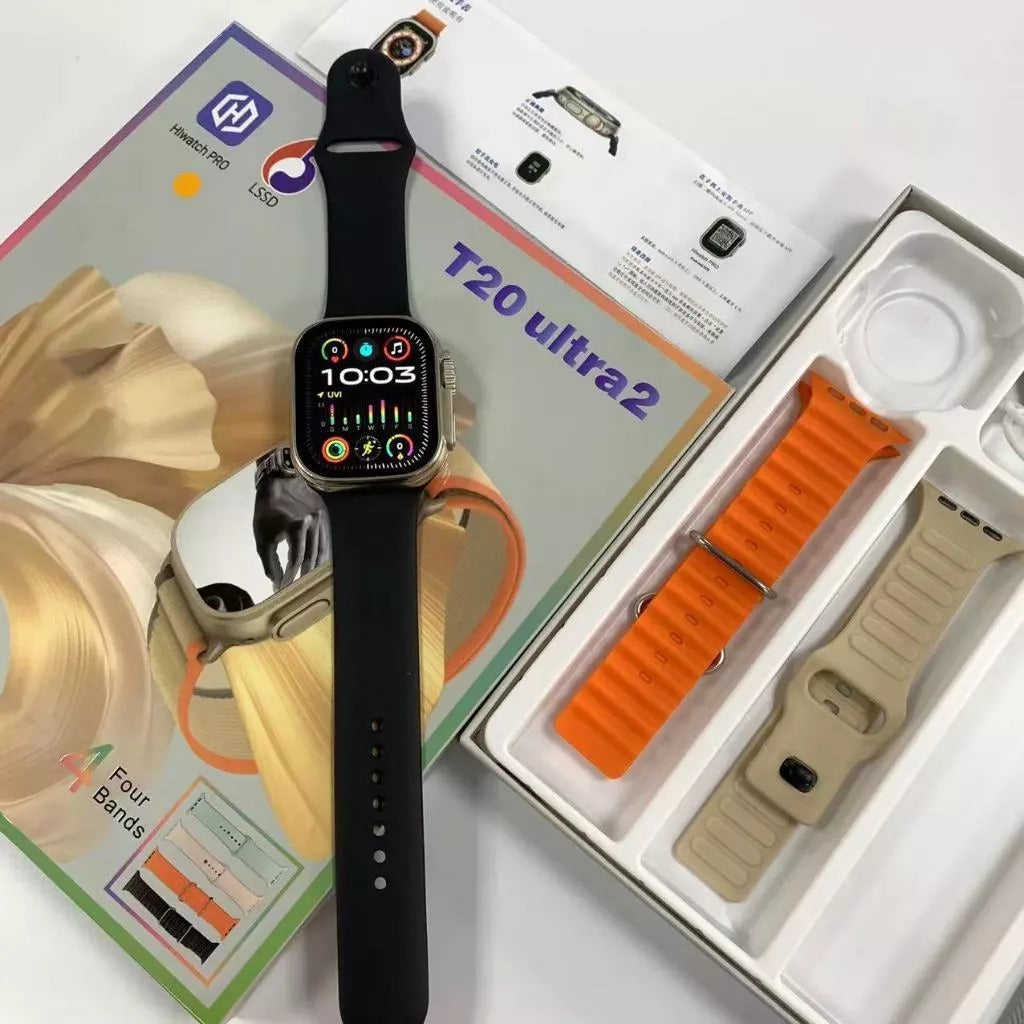 Smartwatch T20 Ultra S | Reloj inteligente - Carga Inalámbrica con 4 correas