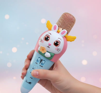 Micrófono Karaoke Infantil Inalámbrico | GMJ 9806 Diseño de Conejo
