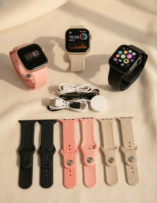 Smartwatch W55 Super Set 2 en 1 | Reloj Inteligente + Auriculares Bluetooth, Salud y Deporte