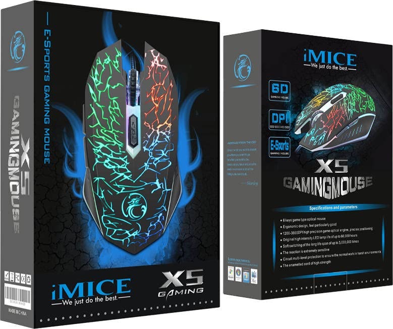 Mouse X5 Ergonómico con 6 Botones y DPI Ajustable | Precisión y Comodidad
