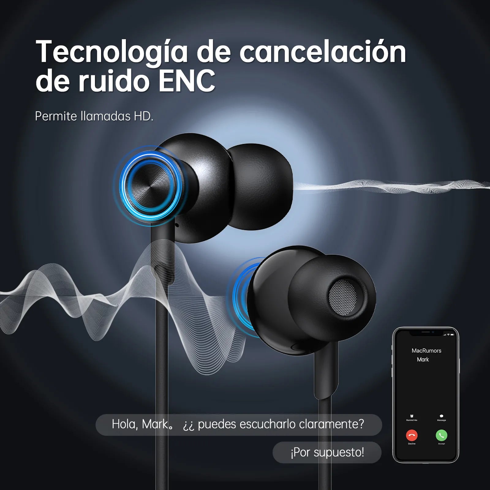 Audífonos de Cuello G-Tide EG22: Reproductor MP3 Independiente (Micro SD), Pantalla Digital LCD y Cancela - Vista 5