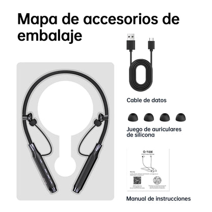 Audífonos de Cuello G-Tide EG22: Reproductor MP3 Independiente (Micro SD), Pantalla Digital LCD y Cancela - Vista 3