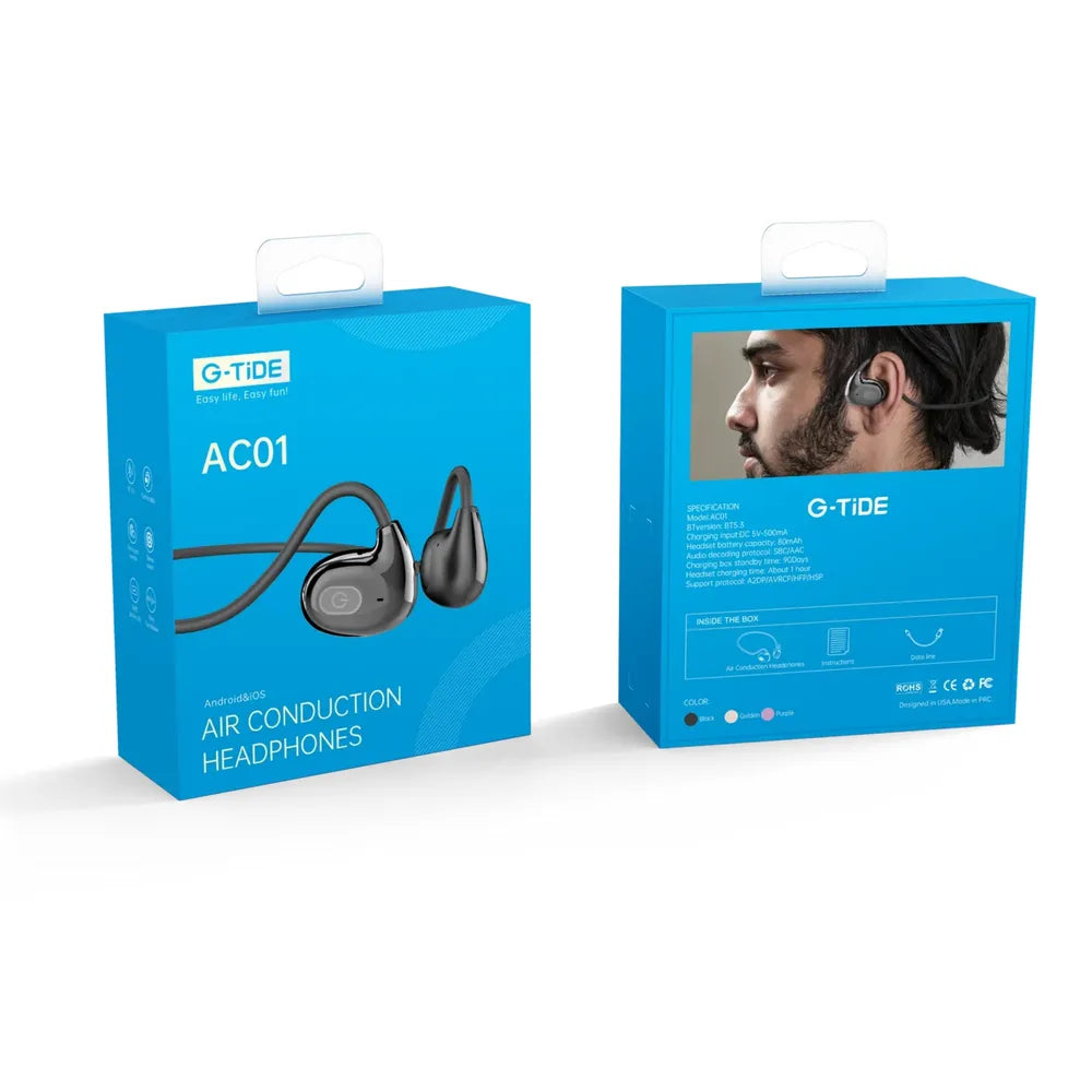 Audífonos G-Tide AC01 Clip-Ear: Conducción ósea , Bluetooth 5.3, 8 Horas de Batería y Sonido HD Hi-Fi - Vista 4