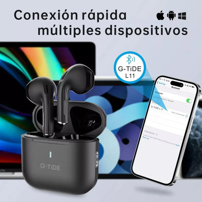 Audífonos G-Tide L11 In-Ear Bluetooth 5.3: Sonido HD, Control Táctil + Funda Protectora y Cordón de Regal - Vista 8