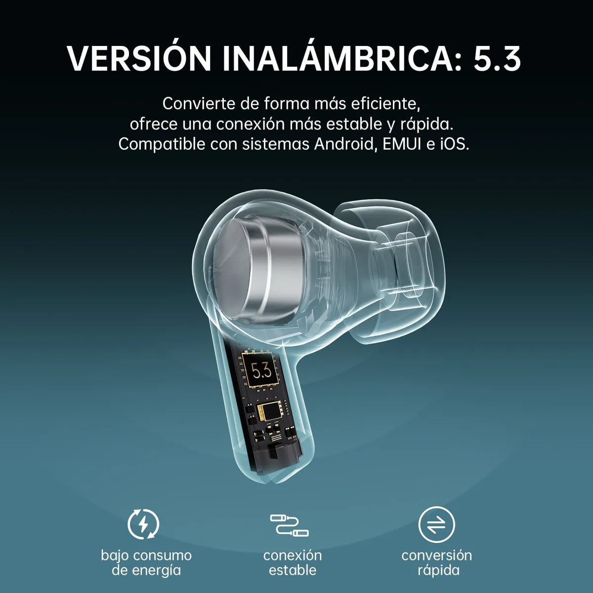 Audífonos G-Tide L42 TWS: Cancelación de Ruido ANC, Bluetooth 5.3 de Largo Alcance  y Sonido HD Pro