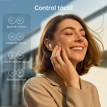 Audífonos G-Tide L42 TWS: Cancelación de Ruido ANC, Bluetooth 5.3 de Largo Alcance  y Sonido HD Pro