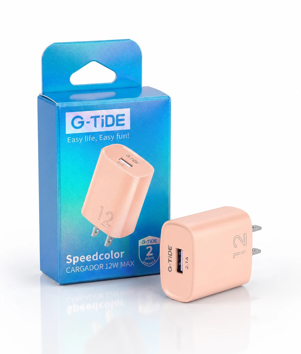 Cargador Cubito G-Tide CH12B Cabezote 12W 2.4A Carga Estable Universal