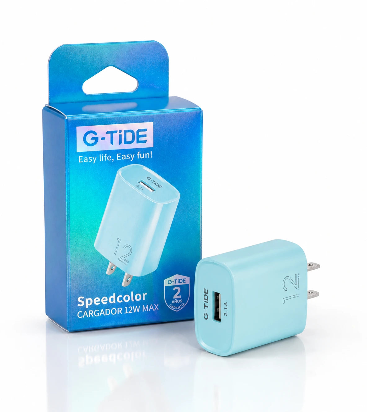Cargador Cubito G-Tide CH12B Cabezote 12W 2.4A Carga Estable Universal - Vista 2