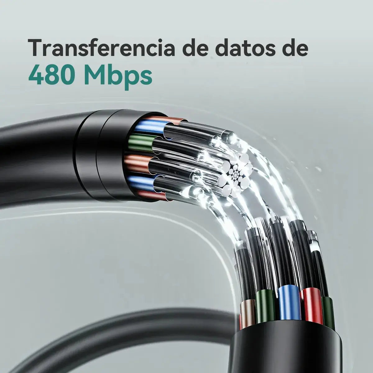 Cable G-Tide Vida Colorida 4 en 1: Carga Ultra Rápida 65W, USB-A/C a Lightning/C (1.5 Metros) para Laptop - Vista 2