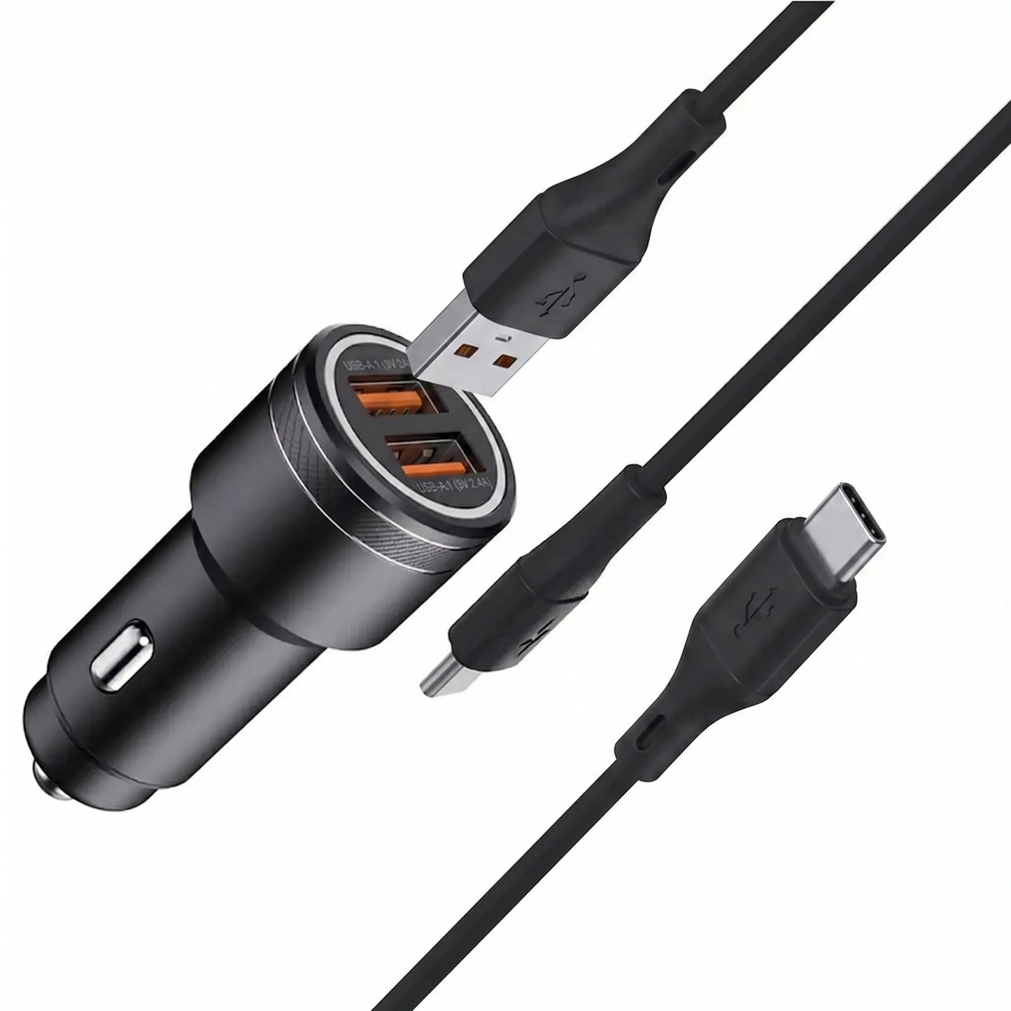Cargador Carro Vehículo G-Tide CC12 12W 2.4A + Cable Tipo C - Vista 3