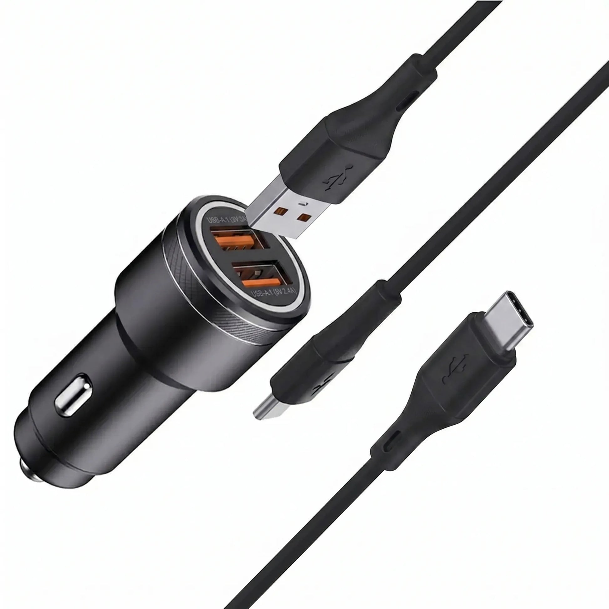 Cargador Carro Vehículo G-Tide CC12 12W 2.4A + Cable Tipo C - Vista 3