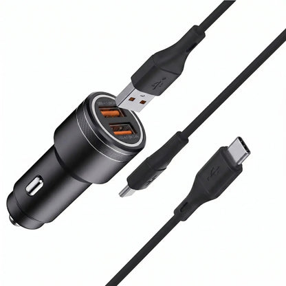 Cargador Carro Vehículo G-Tide CC12 12W 2.4A + Cable Tipo C - Vista 3