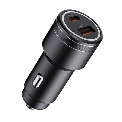Cargador de Carro coche Doble Puerto USB + tipo C 30W carga rapida con Cable Tipo C a Tipo C