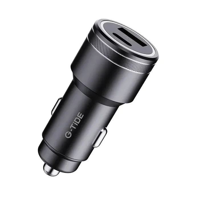 Cargador de Carro coche Doble Puerto USB + tipo C 30W carga rapida con Cable Tipo C a Tipo C