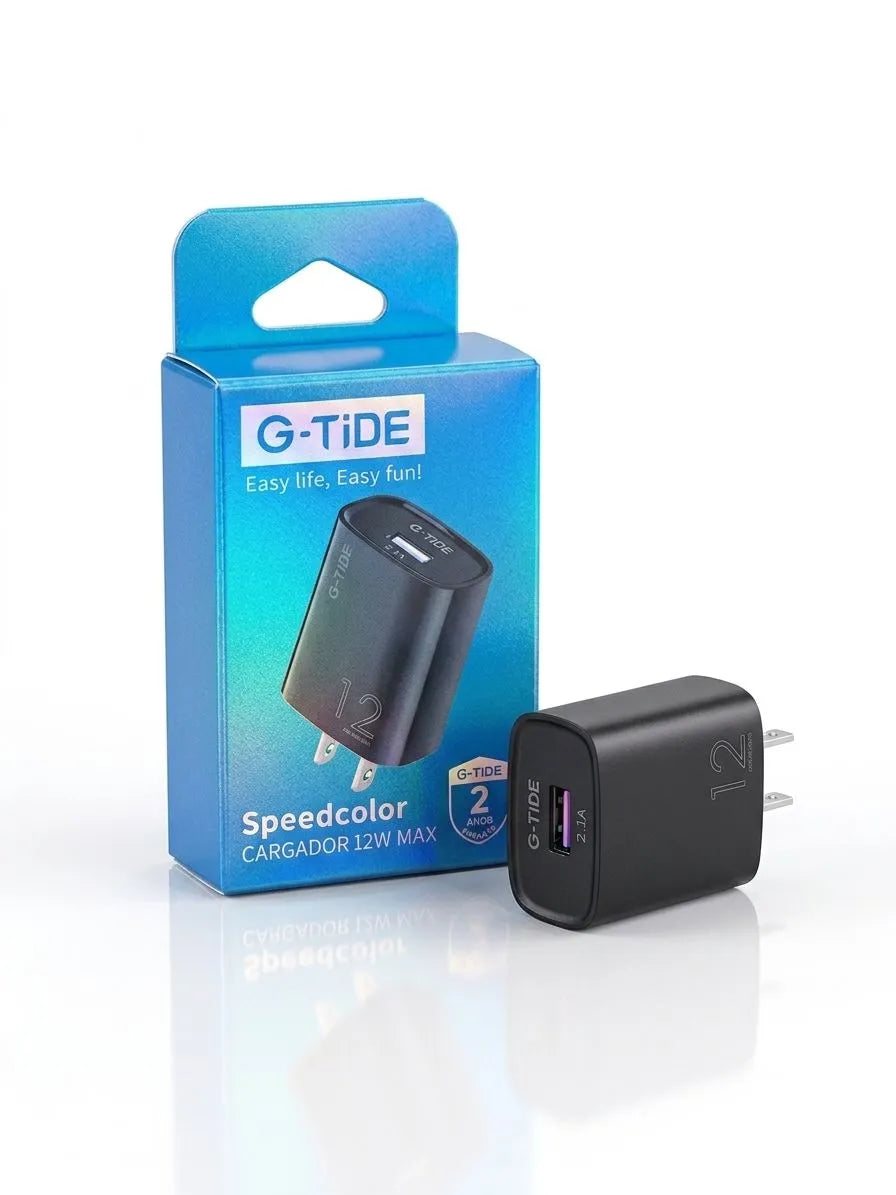 Cargador Cubito G-Tide CH12B Cabezote 12W 2.4A Carga Estable Universal