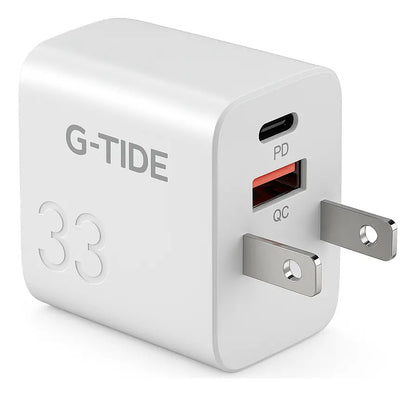 Cargador Cubo Turbo G033 33W G-Tide Doble Puerto (tibo C- USB) Carga Rápida