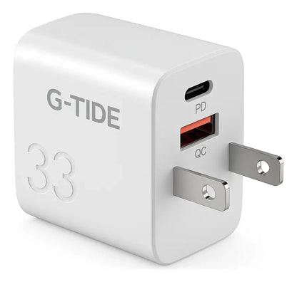 Cargador Cubo Turbo G033 33W G-Tide Doble Puerto (tibo C- USB) Carga Rápida