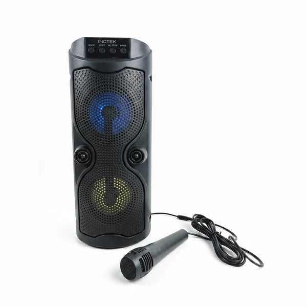 Parlante Portátil Bluetooth Inotek Ino Pulse 100 con Micrófono y Luces LED
