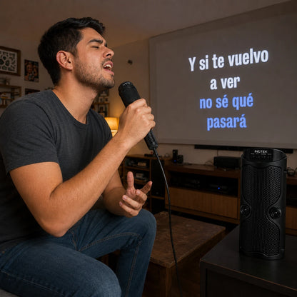 Parlante con microfono Ino Pulse 100 | Bluetooth, Luces LED y Portátil