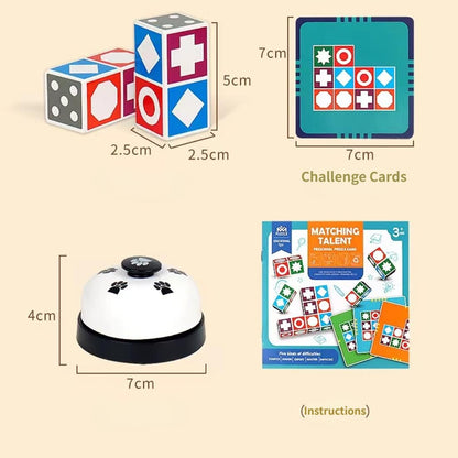 Juego de mesa Matching Talent - Lógica Espacial y Divertido Rompecabezas Educativo
