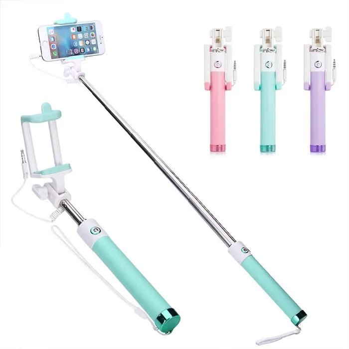 Selfie Stick iGoma ST-12 de 78 cm – Palo para Selfies con Cable Integrado