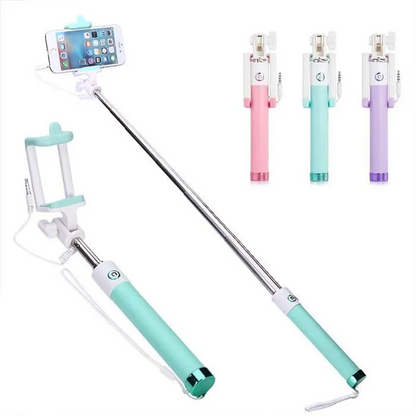 Selfie Stick iGoma ST-12 de 78 cm – Palo para Selfies con Cable Integrado