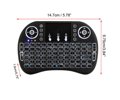 Mini Teclado Inalámbrico Retroiluminado con Touchpad | Navega, Escribe y Controla