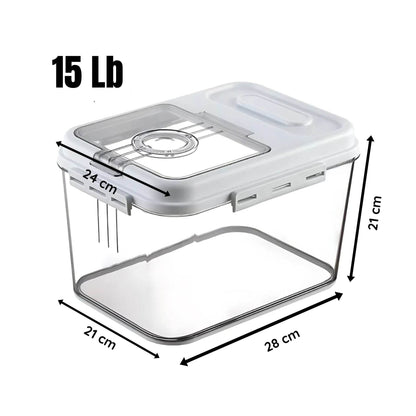Contenedor Organizador Hermético de Arroz y Granos 30 y 15 Libras | Conserva Fresco y Seguro - INOTEK s.a.s