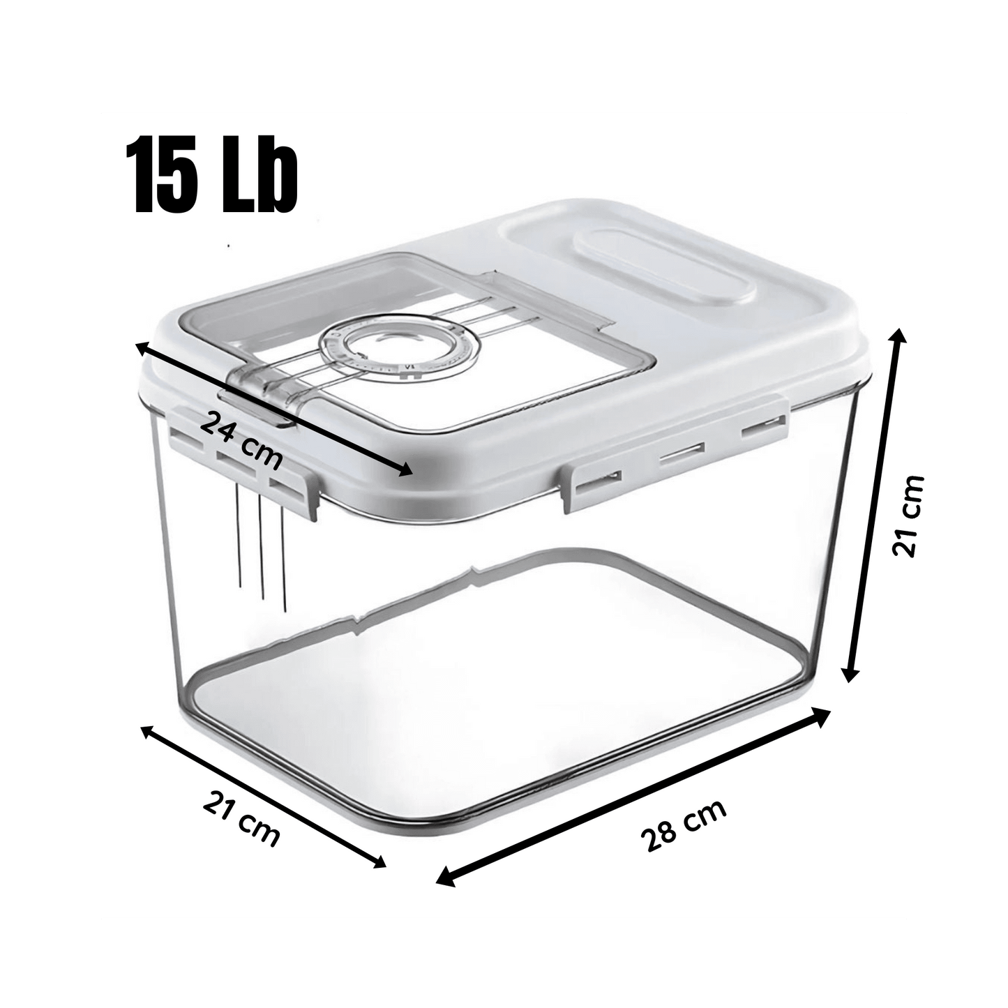 Contenedor Organizador Hermético de Arroz y Granos 30 y 15 Libras | Conserva Fresco y Seguro - INOTEK s.a.s