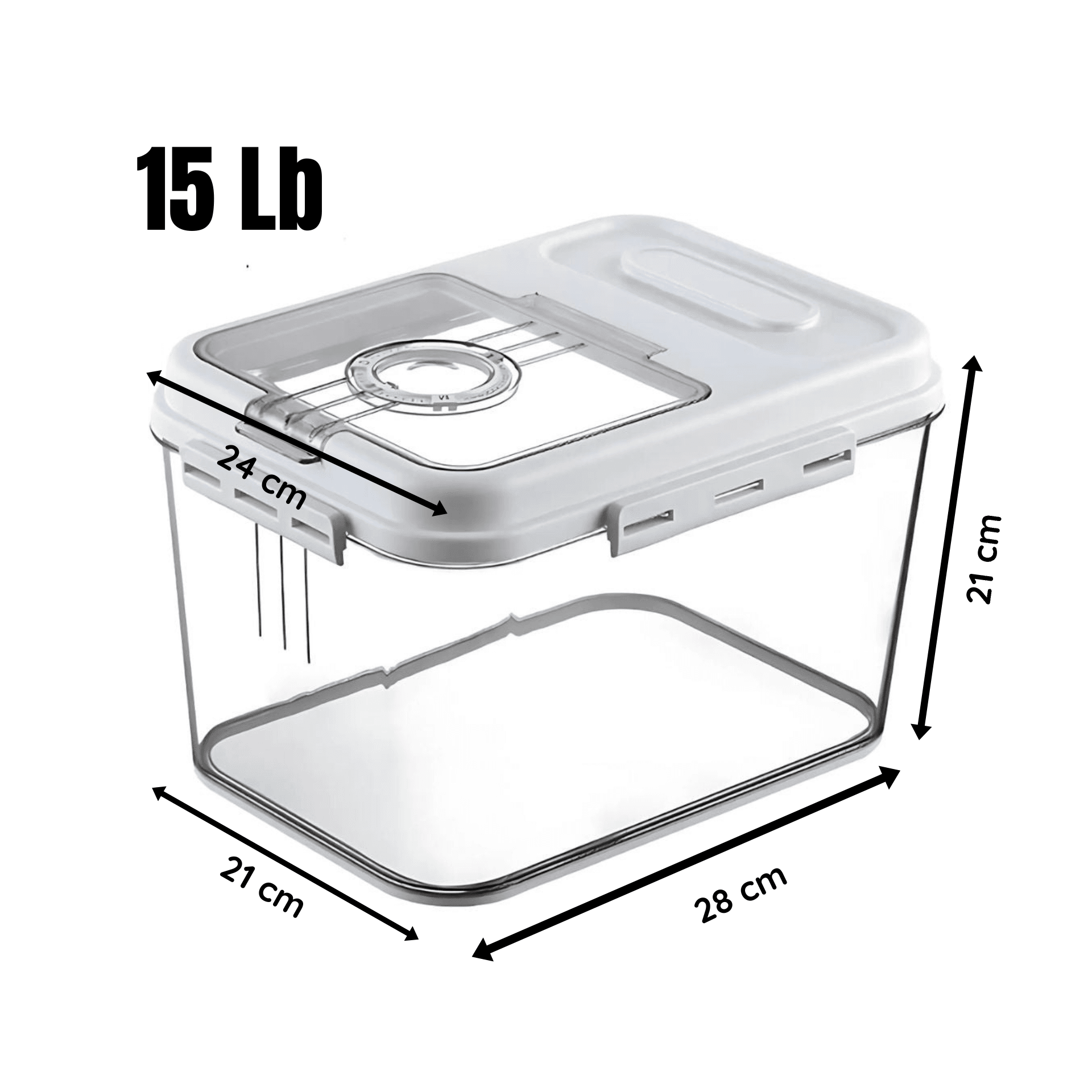 Contenedor Organizador Hermético de Arroz y Granos 30 y 15 Libras | Conserva Fresco y Seguro - INOTEK s.a.s