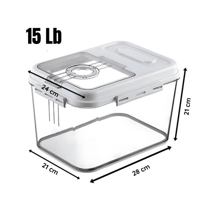 Contenedor Organizador Hermético de Arroz y Granos 30 y 15 Libras | Conserva Fresco y Seguro - INOTEK s.a.s