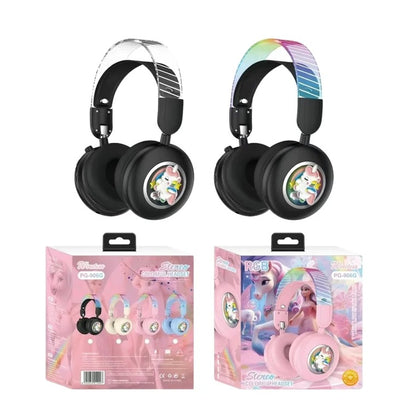 Diadema Inalámbrica Diseño de Unicornio | PG-906G con Luces RGB