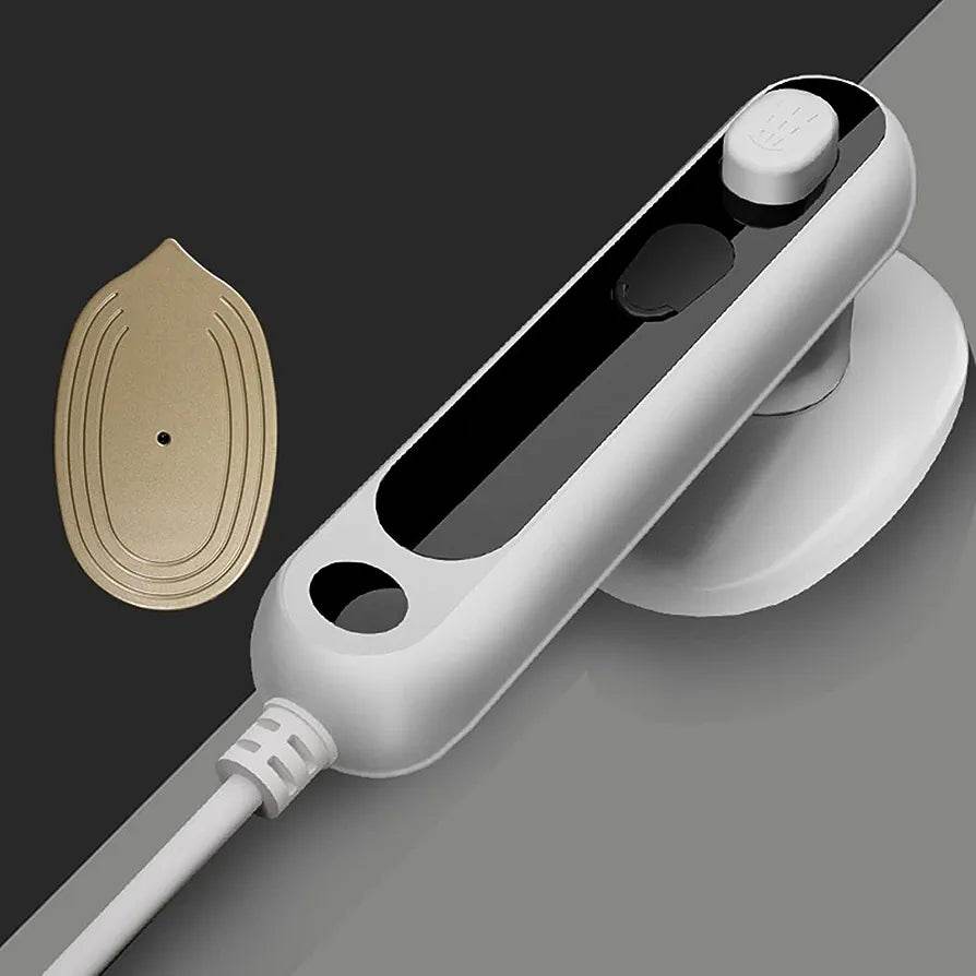 Mini plancha eléctrica viajera - detalle de la base y cable retráctil