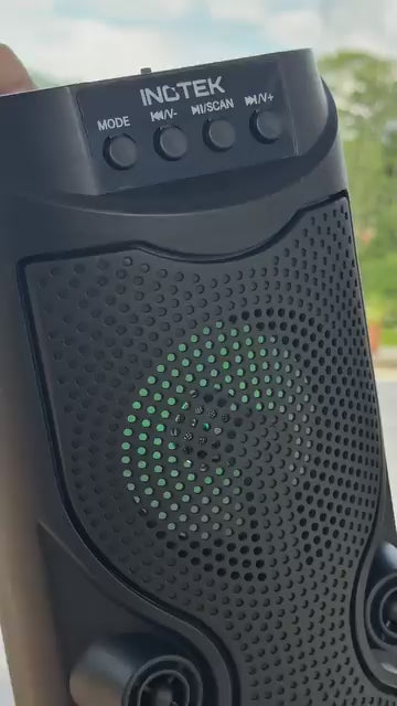 Parlante con micrófono Ino Pulse 100 | Bluetooth, Luces LED y Portátil