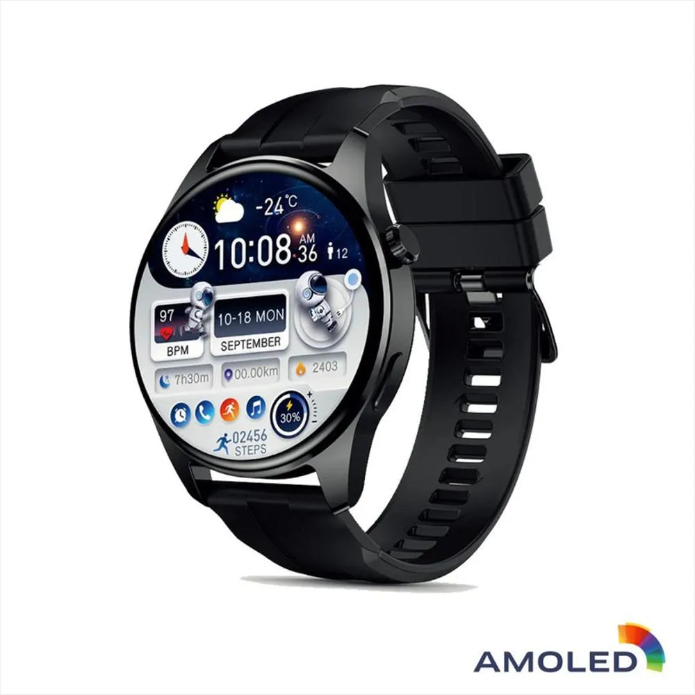 Smartwatch Mobulaa H4 Pro | Reloj Inteligente AMOLED Circular con Llamadas Bluetooth