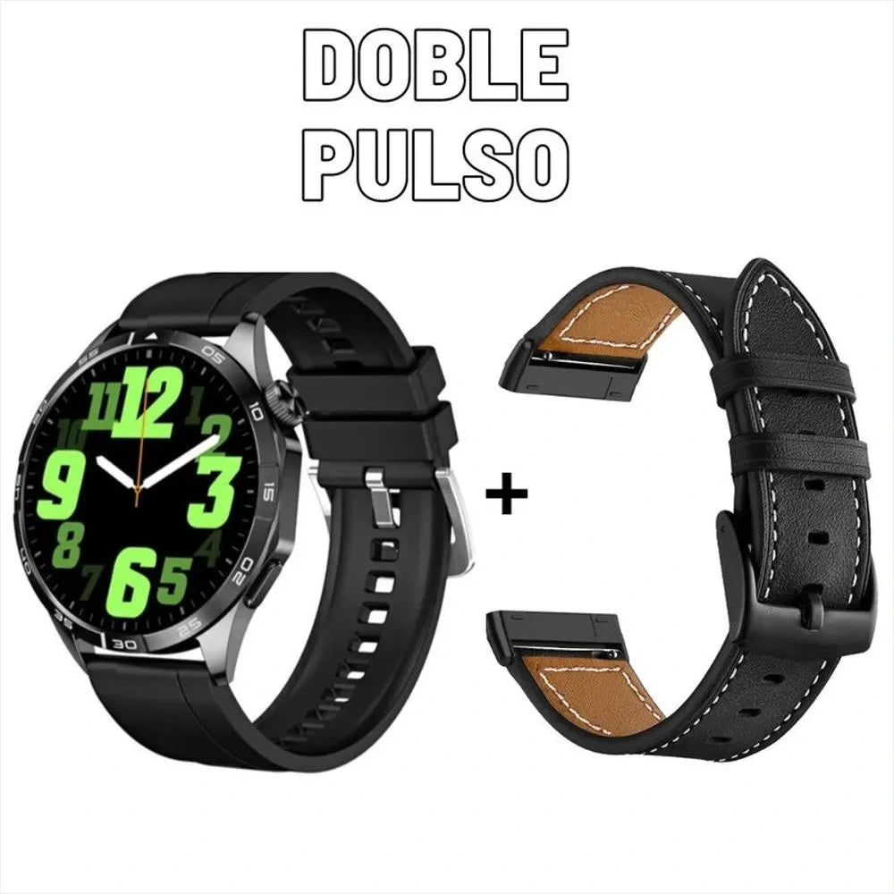 Smartwatch Mobulaa GM1 | AMOLED 466x466, Llamadas Bluetooth, Brújula y Diseño Ejecutivo Resistente