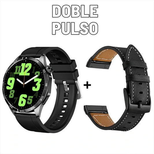 Smartwatch Mobulaa GM1 | AMOLED 466x466, Llamadas Bluetooth, Brújula y Diseño Ejecutivo Resistente