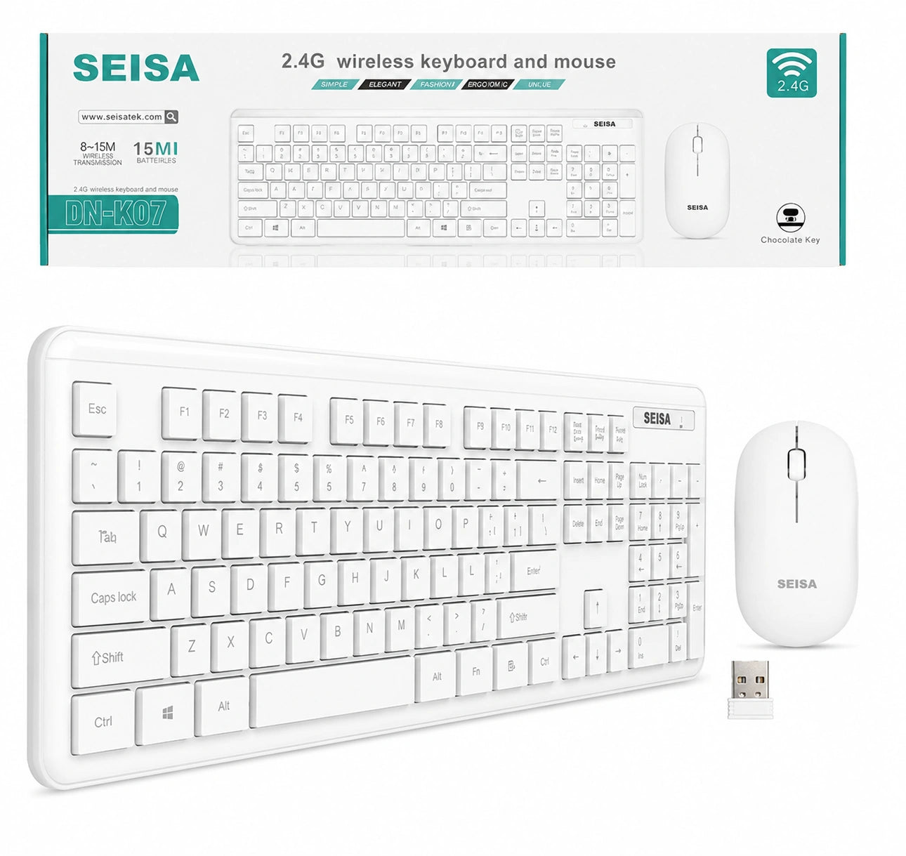 Combo Mouse y Teclado Inalámbrico SEISA ND-K07
