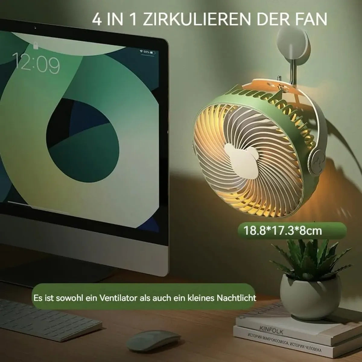 Mini Ventilador de Escritorio USB con luz INOTEK - Vista 5