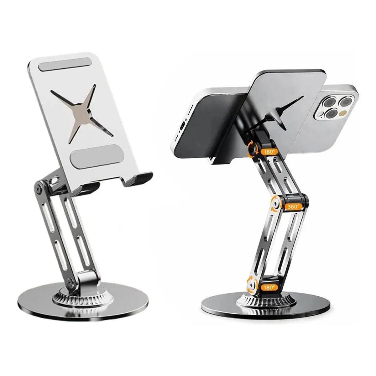 Soporte Metálico para Celular Ajustable 360° | Plegable y Antideslizante
