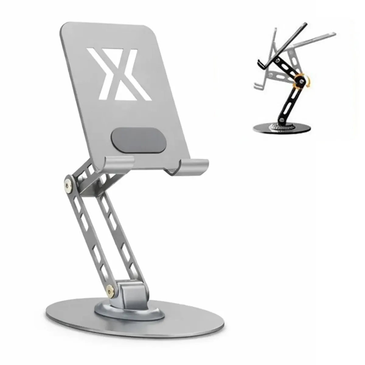 Soporte Metálico para Celular Ajustable 360° | Plegable y Antideslizante